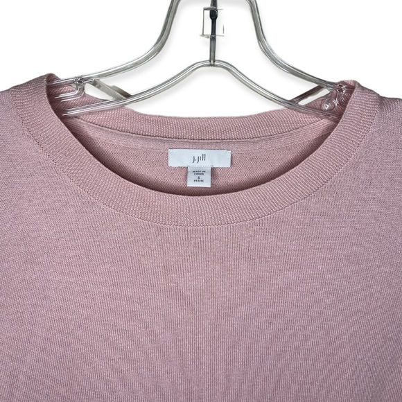 J. Jill cotton blend pink sweater size S petite - Picture 3 of 5